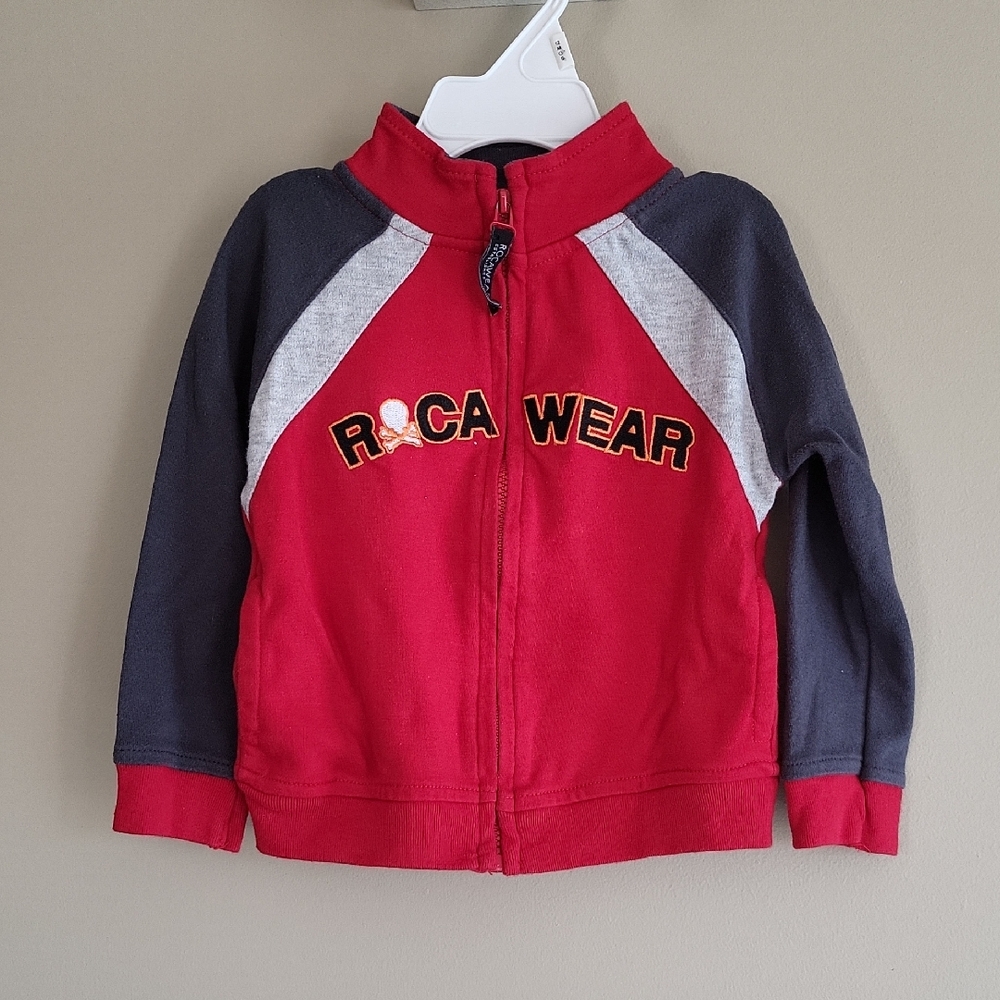 Rocawear red/grey zip-up sweater